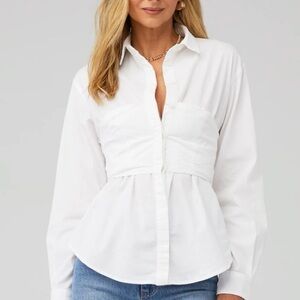 Sovere Capture Corset White Women's Button-Up Shirt